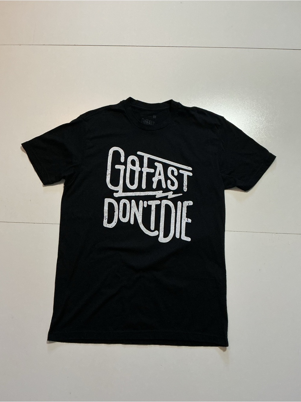 Go Fast Don't Die Motorcycle Lifestyle Black Graphic Short Sleeve T-Shirt